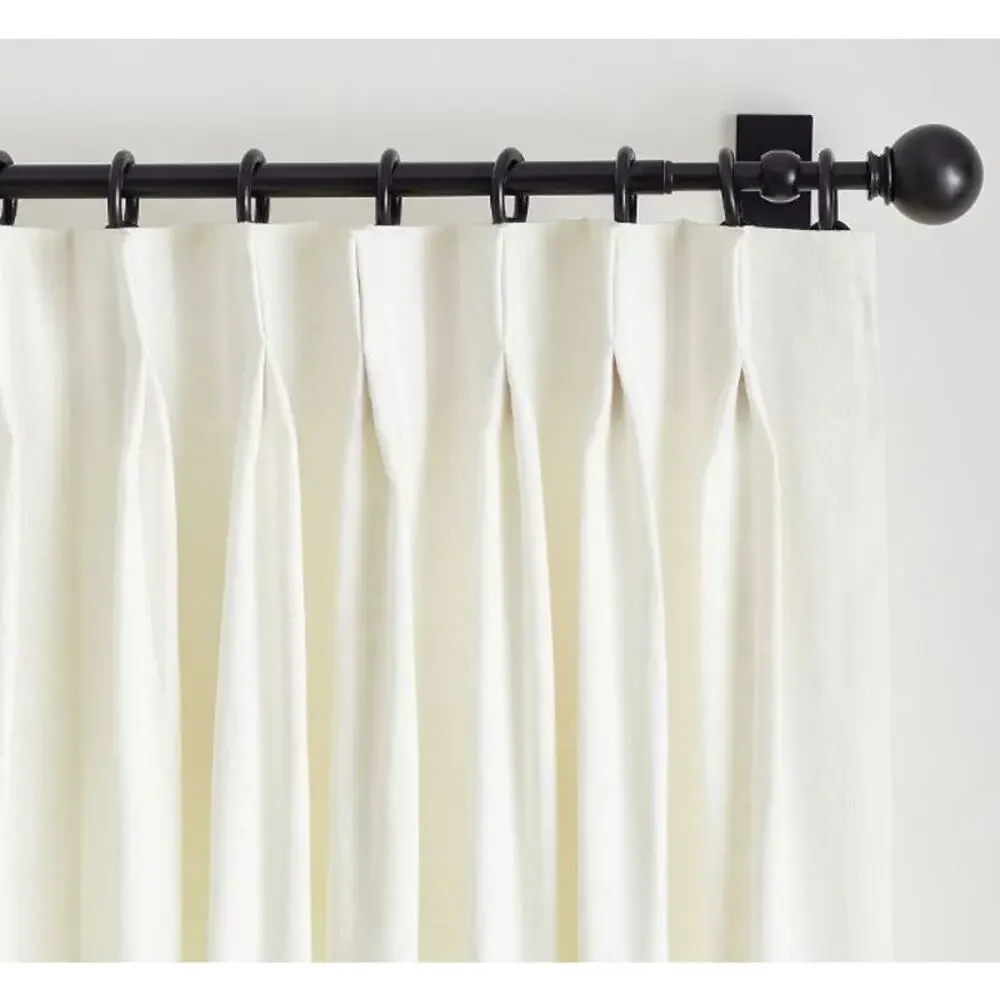 NWT! Pottery Barn Pole Top Lined Emery Pinch Pleat‎ Curtain 50x96 in IVORY